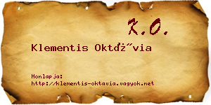 Klementis Oktávia névjegykártya